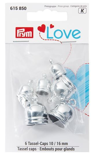 Kaplíky na střapce PRYM LOVE stříbrné