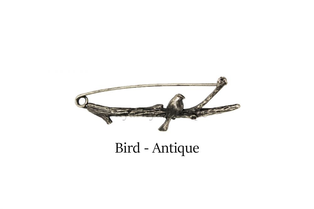 Shawl Pins Antique Bird - oděvní spona HIYAHIYA