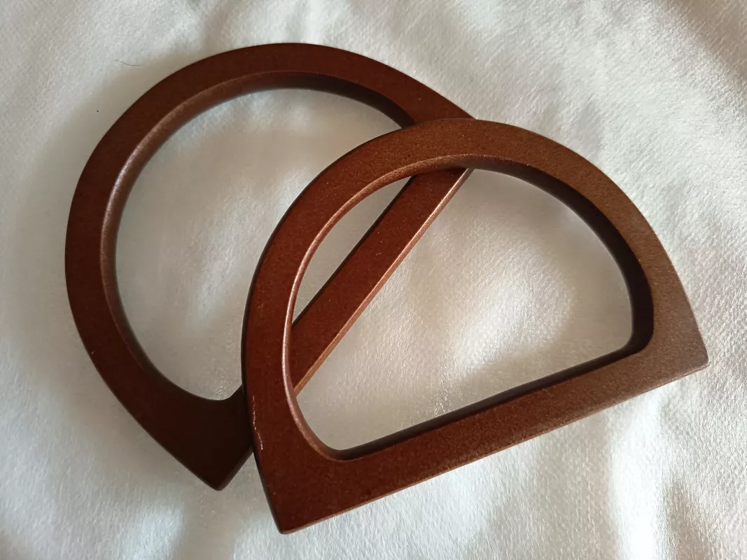 Ucha na tašku malá / dřevo 2 ks